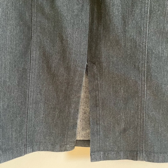 VTG Nanette Lepore Black Denim Classic Pencil Skirt Made in the USA Size 8 - Picture 3 of 13